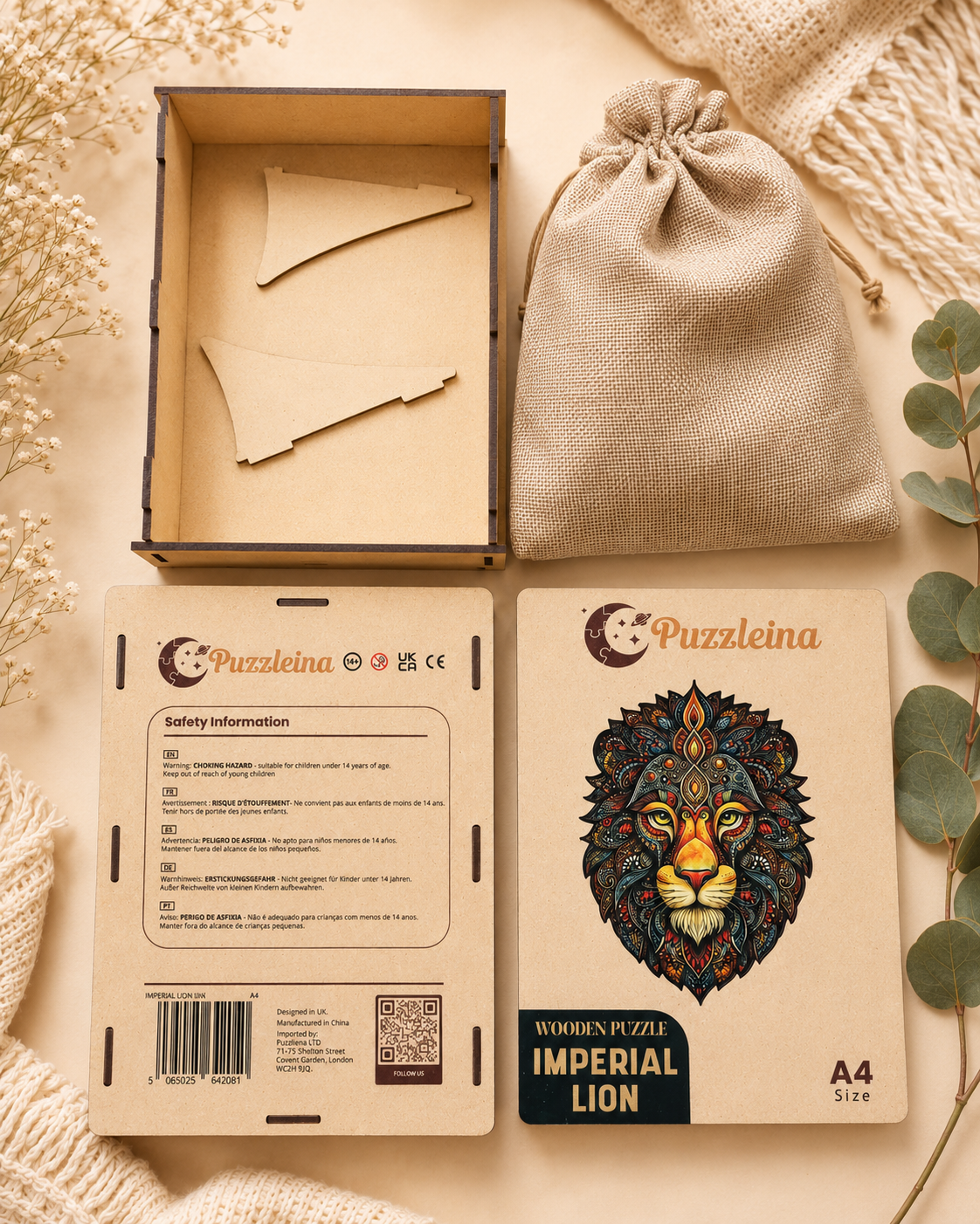 Imperial Lion 2D Wooden Puzzle